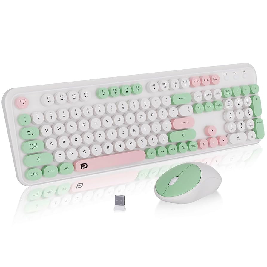 Wireless Keyboard and Mouse Combo with Switch Button- 2.4GHz Cordless Typewriter Keyboard | Auto-... | Amazon (US)