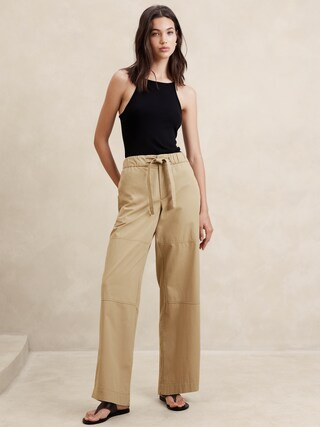 Poplin Straight Pant | Banana Republic Factory
