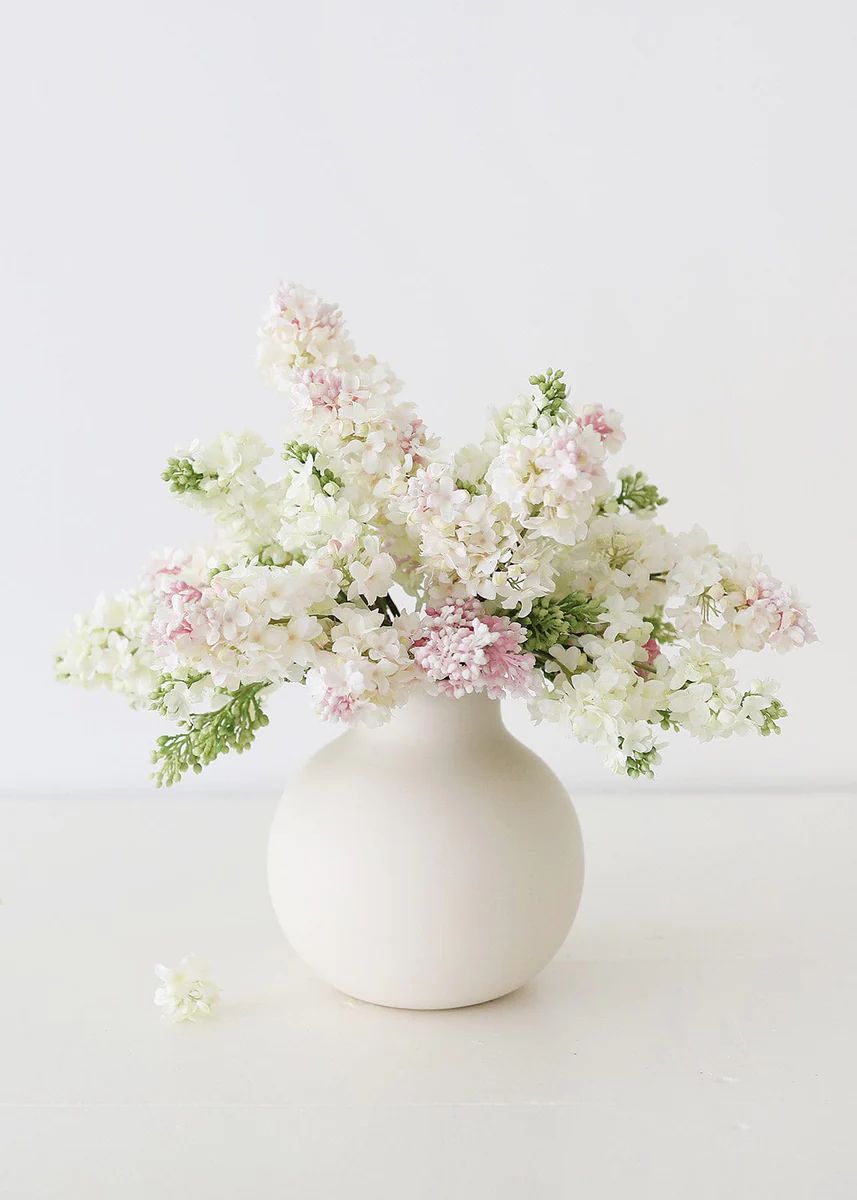 Afloral Creamy White Round Ceramic Vase - 8 | Afloral (US)