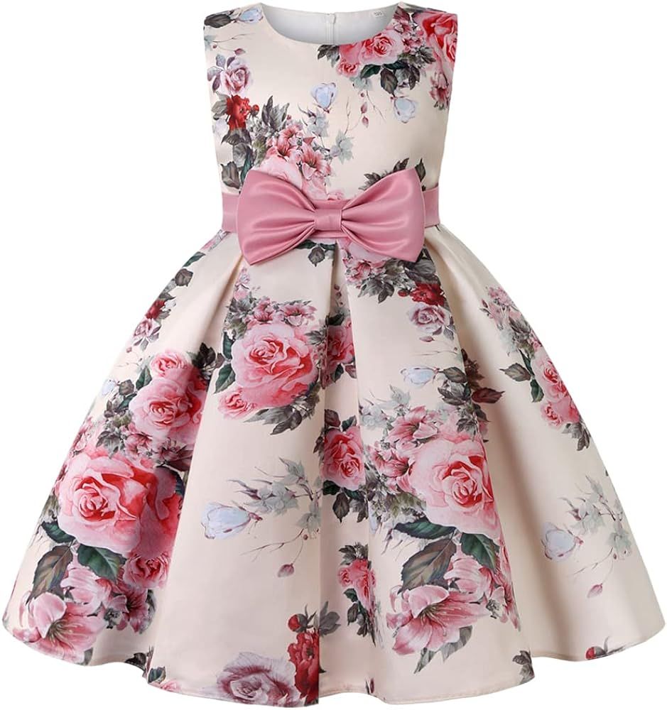 2T-9T Flower Girls Pageant Party Dresses Kids Special Occasion Floral Formal Dress | Amazon (US)