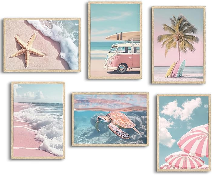 Premium Canvas Paintings: Our beach-themed wall art set is printed using advanced high-definition... | Amazon (US)