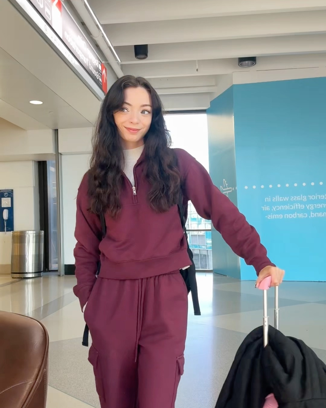 New favorite airport fit ♥️🍷🥀🍒

#LTKStyleTip #LTKTravel #LTKFindsUnder50