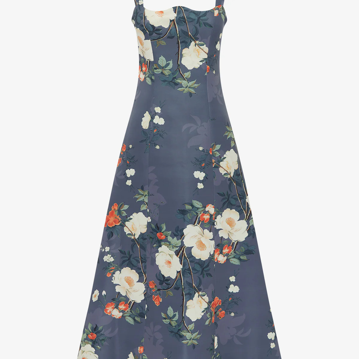 Odette Midi Dress - Pear Blossom Print | LEO LIN US