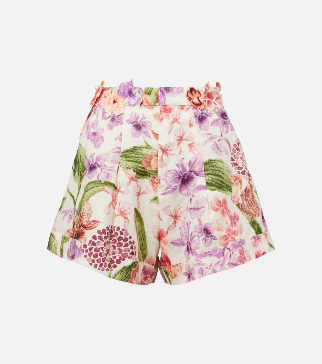 Floral high-rise linen shorts | Mytheresa (US/CA)