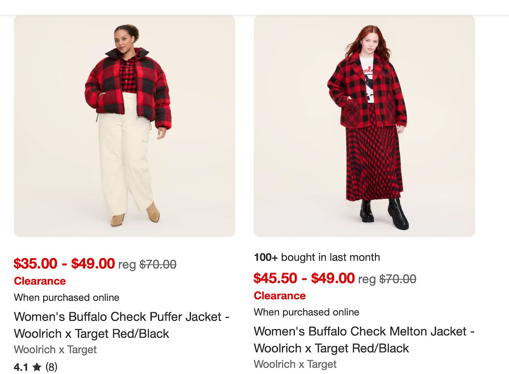 NOW ON #SALE! Woolrich x Target Buffalo Check Plaid Jacket reduced from $70.US to $35.00 to $49.00 US depending on size. This is an early #CyberWeek #BlackFriday  sale.  The entire #WOOLRICHxTarget collection is now on clearance. 
This is a great chance to get a warm winter coat at a great price!  

 #LTKCyberWeek #LTKHoliday #LTKFindsUnder50