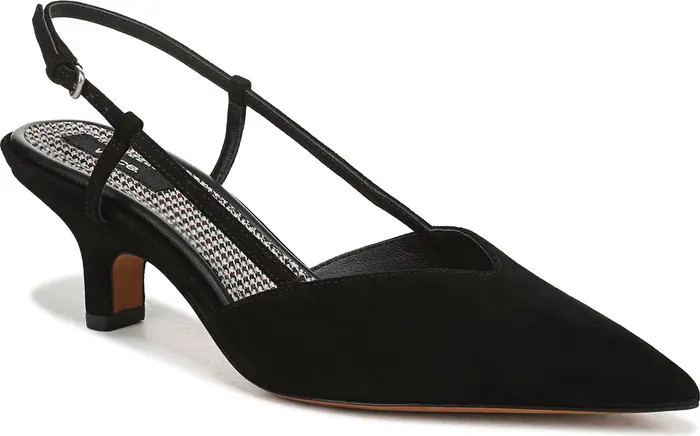 Levvy Slingback Pointed Toe Kitten Heel Pump (Women) | Nordstrom