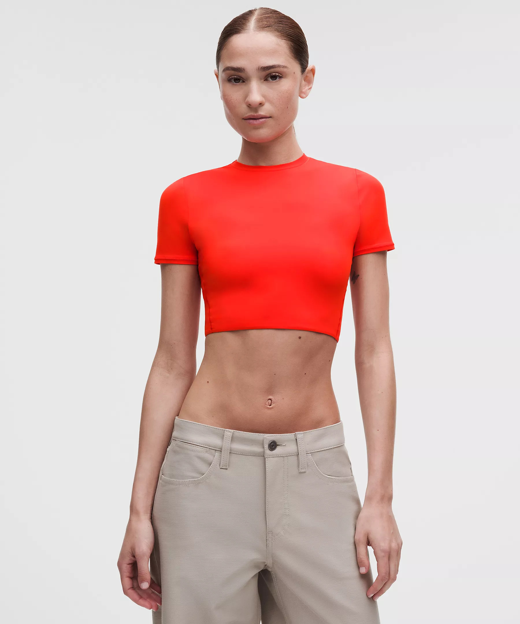 Wundermost Ultra-Soft Nulu Crewneck Cropped T-Shirt | lululemon (CA)