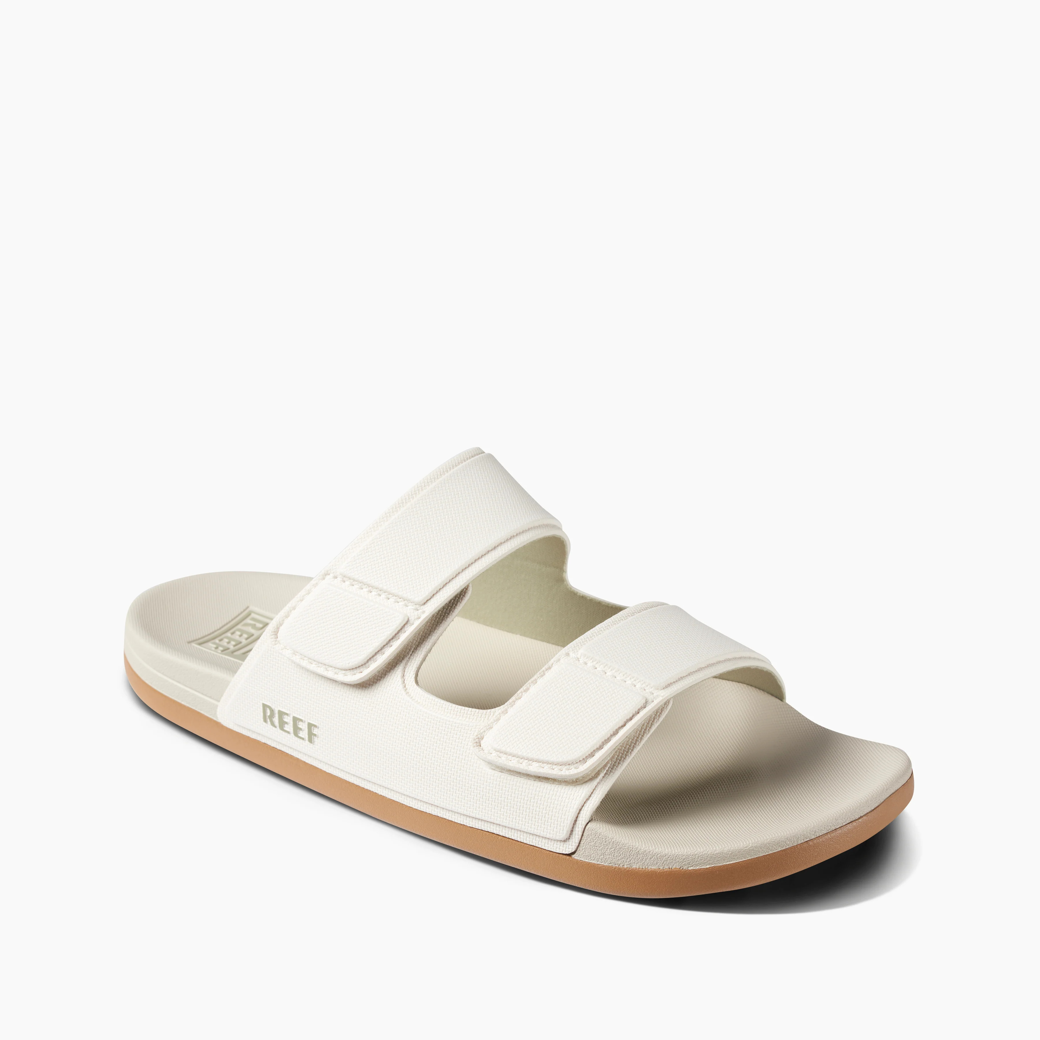 Men's Cushion Tradewind Vegan Leather Slides in Bone | REEF® | Reef