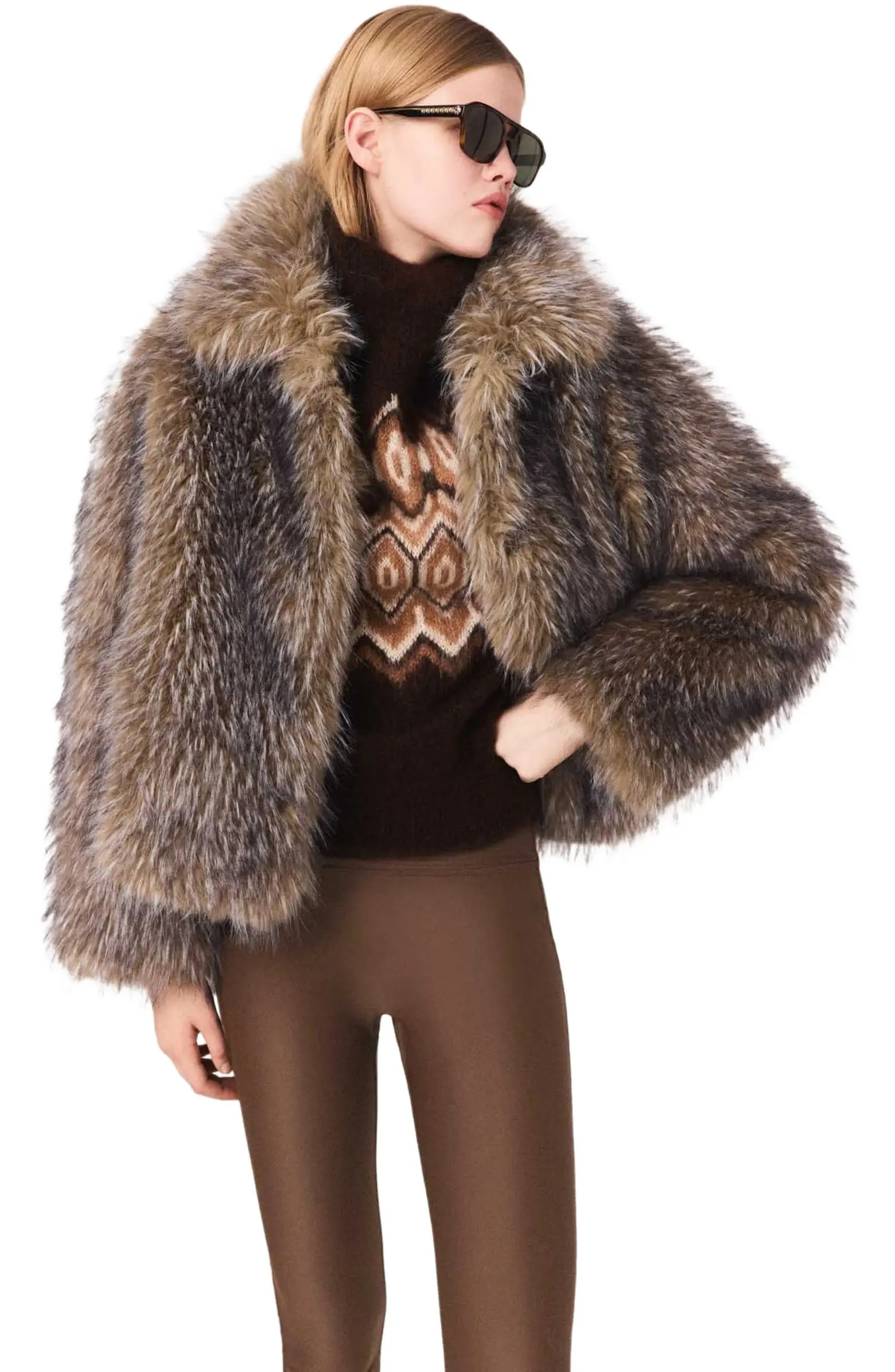maje Short faux fur coat | Nordstrom | Nordstrom