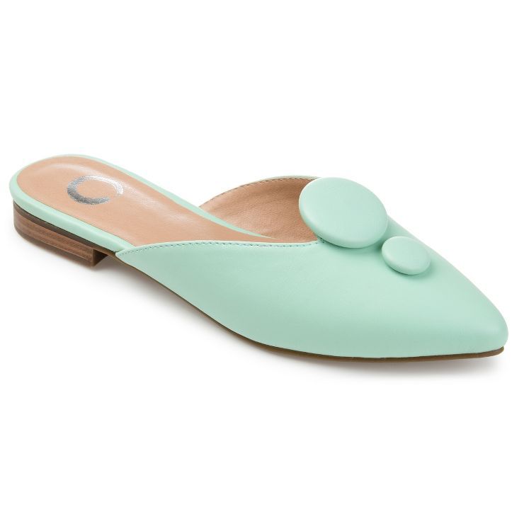 Journee Collection Womens Mallorie Slip On Pointed Toe Mules Flats, Mint 6 : Target | Target