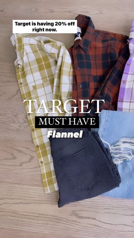 Target flannel and denim 20% off right now for the entire family with Target circle. Fall style. Fall outfits. Mom style. Casual. Comfy. Oversized denim. High waisted denim 

#LTKstyletip #LTKfindsunder50 #LTKsalealert