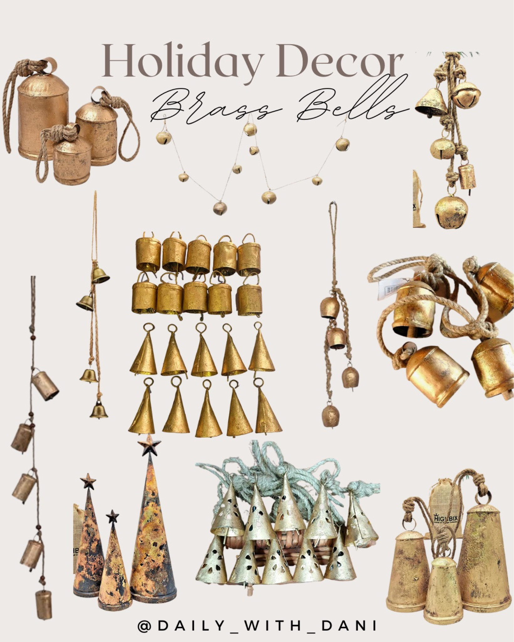 Add brass bells to wreaths, staircase or your mantle! 
@amazon holiday finds. Vintage bells. Christmas decor. Antique bells. Jingle bells  

#LTKHoliday #LTKSeasonal #LTKunder100