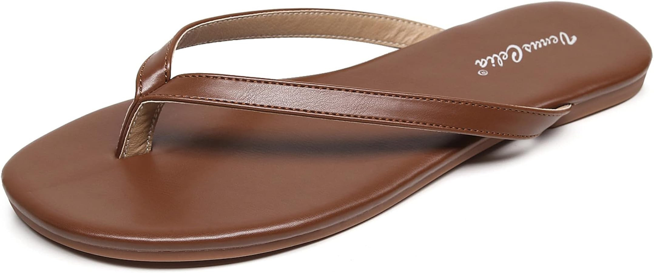 VenusCelia Women's Colorful Wide Flip Flop | Amazon (US)