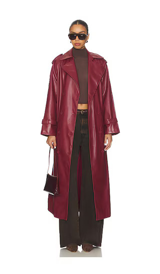 x REVOLVE Penny Trench Coat in Crimson | Revolve Clothing (Global)