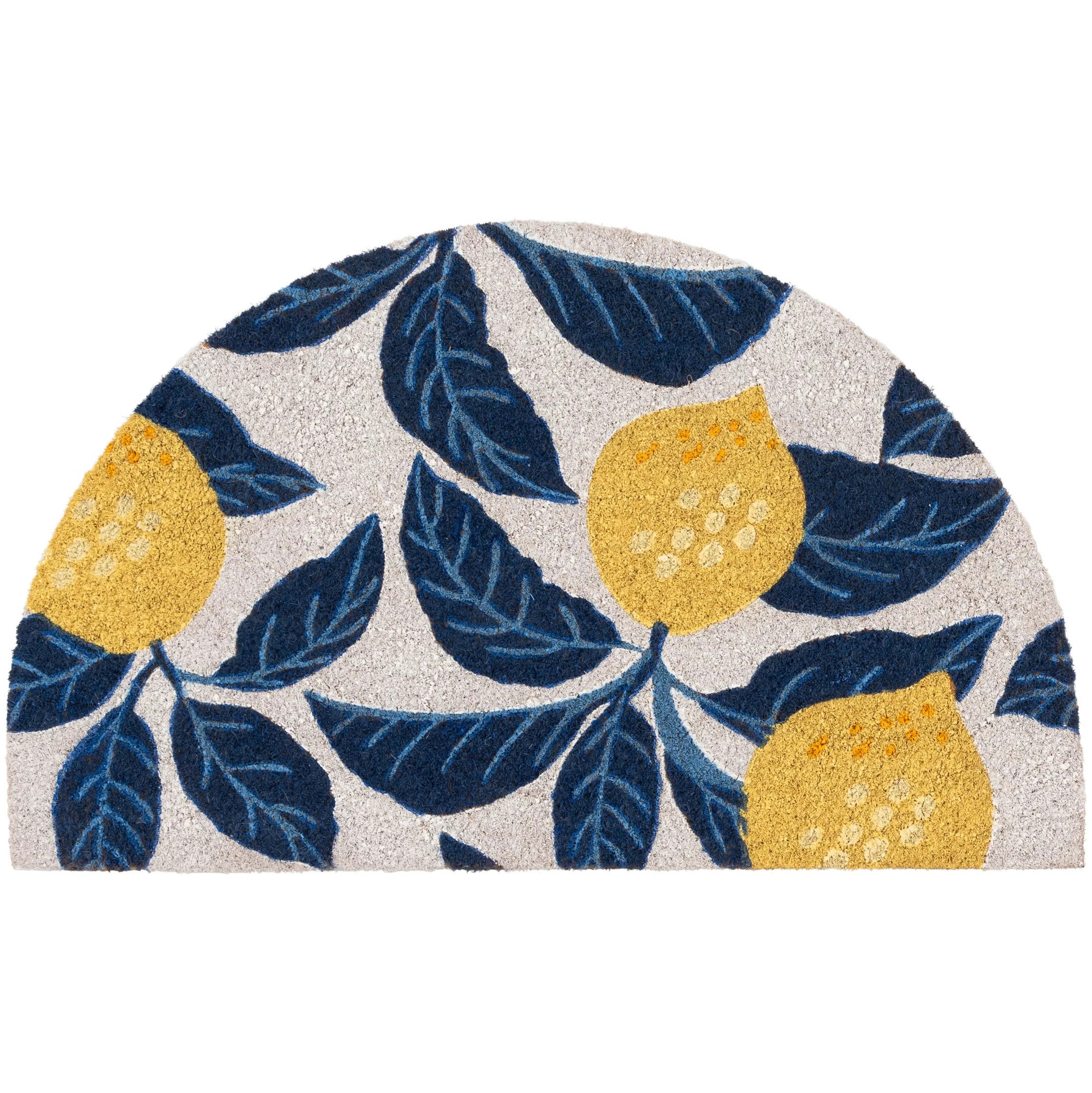 Mainstays by Becky G. & Alejandra Coir Outdoor Mat, Lemon & Blue, 18" x 30" | Walmart (US)