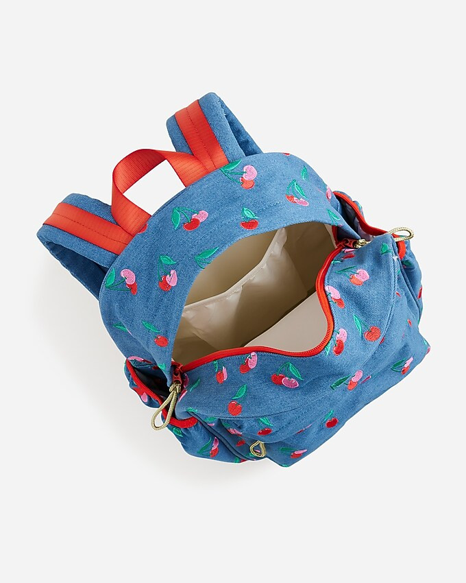 Girls' chambray backpack in cherry print | J. Crew US