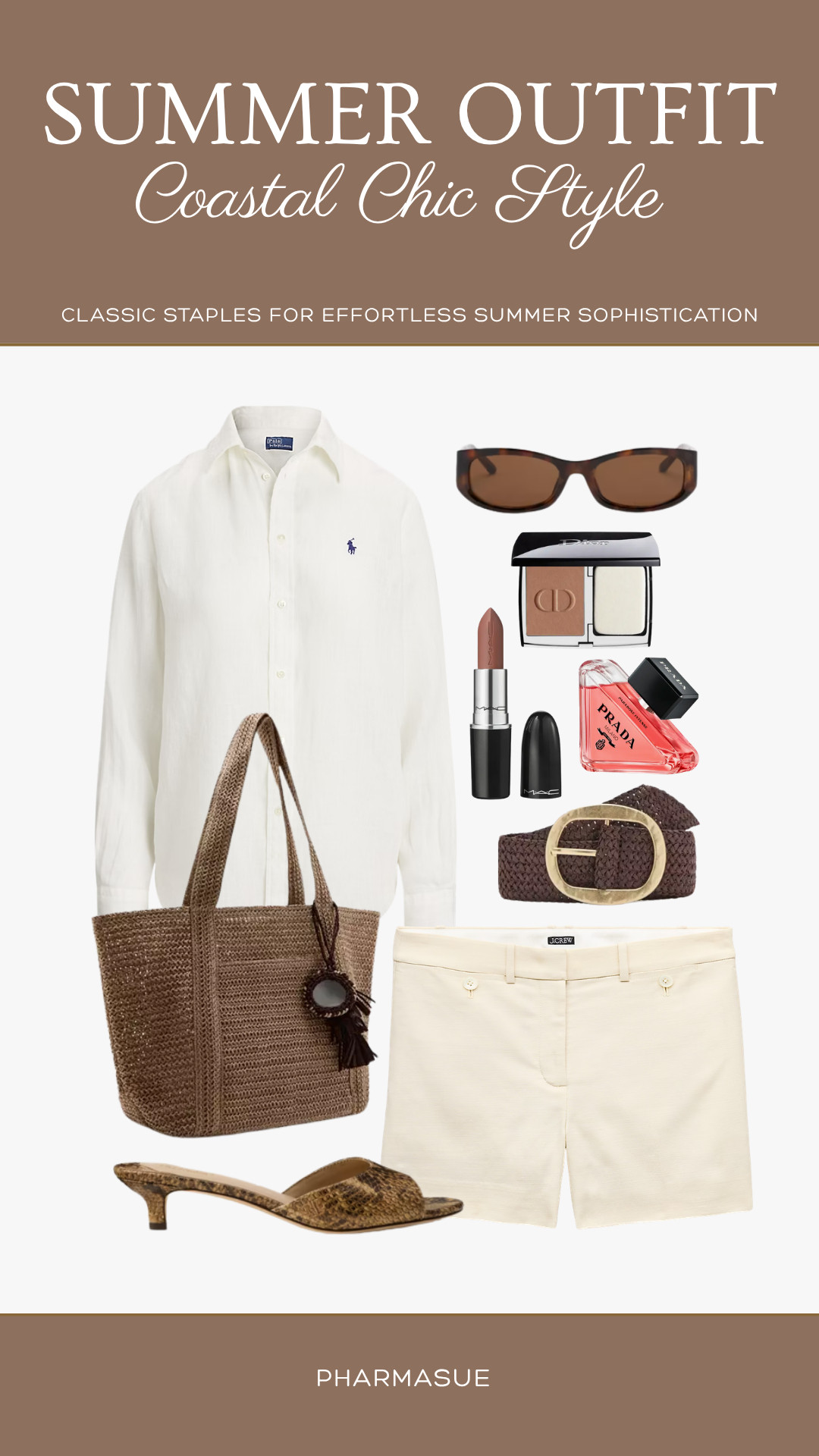 Coastal chic, but make it effortless 🤍🌊

A crisp button-down, tailored shorts, woven textures, and rich brown accessories create the perfect elevated summer uniform. These timeless staples are easy to mix, match, and wear on repeat all season long.

I've linked everything you need to recreate this sophisticated summer look—from the classic essentials to the finishing touches. ✨ 

 #LTKootd #LTKSeasonal #LTKOver40