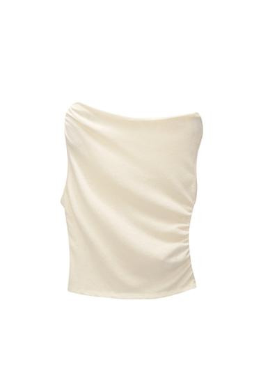 Asymmetric rustic top | PULL and BEAR UK