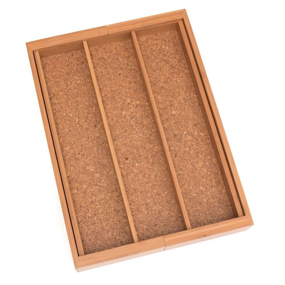 Lipper International 13 in. to 22.25 in. Bamboo Expandable Utensil Holder | The Home Depot