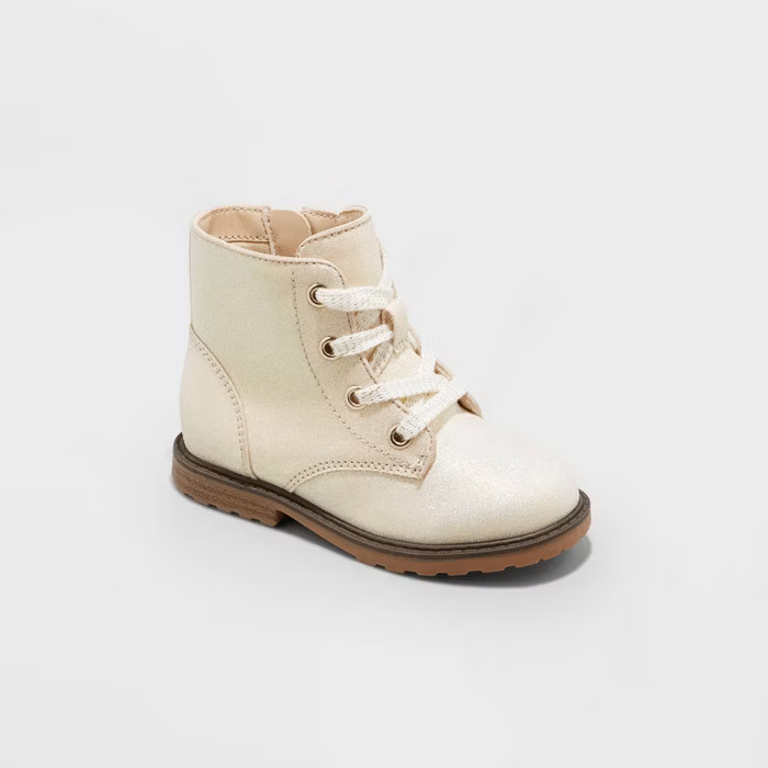 Target/Shoes/Girls' Shoes/Boots‎Toddler Girls' Giovanna Zipper Slip-On Lace-Up Combat Boots - C... | Target