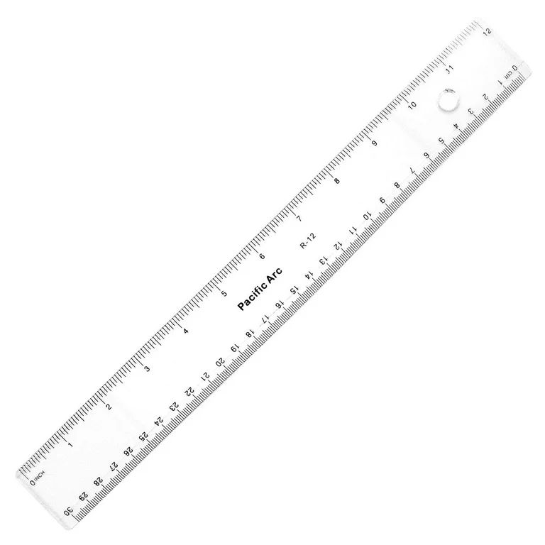 Pacific Arc Clear Acrylic Ruler 12in | Walmart (US)