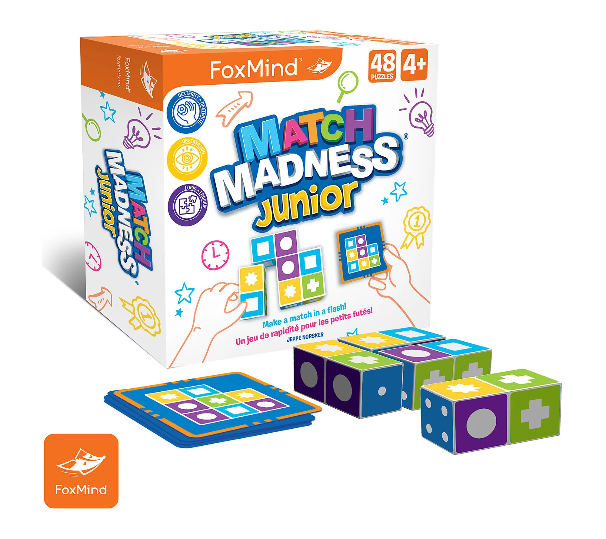 FoxMind Games Match Madness Junior, A Pattern M atching Game | QVC