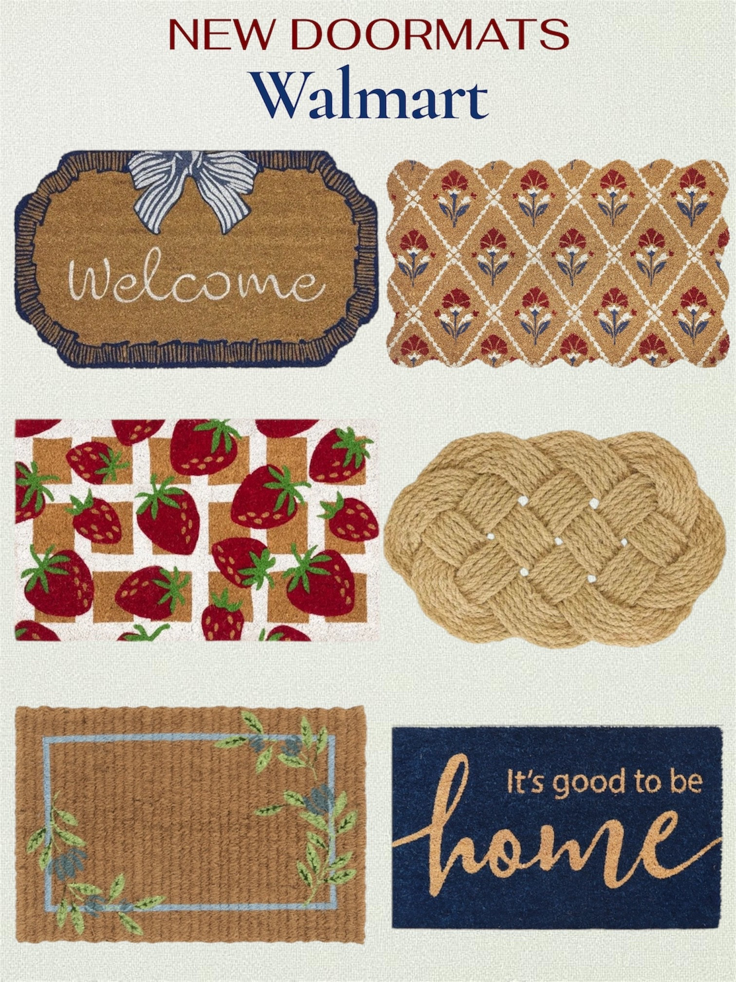 New doormats from Walmart. These are so cute for spring, summer and 4th of July. 

#LTKHome #LTKSeasonal #LTKSaleAlert