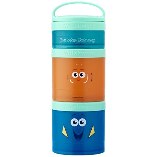 Whiskware Disney Pixar Stackable Snack Containers for Kids and Toddlers, 3 Stackable Snack Cups f... | Amazon (US)