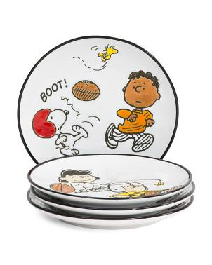 Set Of 4 Football Game Day 3d Appetizer Plates | Fall Decor | TJ Maxx | TJ Maxx