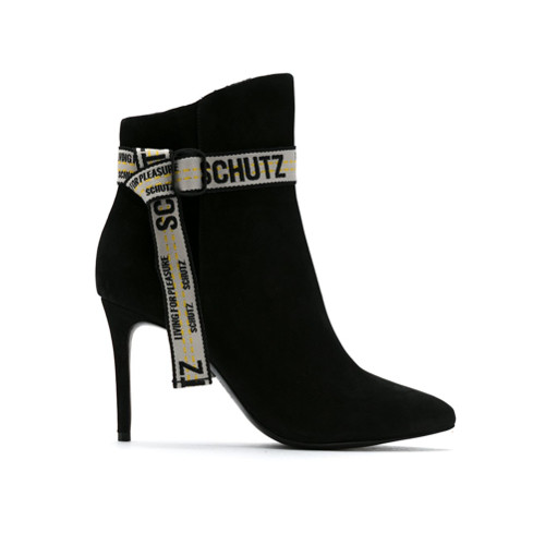 Schutz Ankle boot de camurça - Preto | FarFetch BR