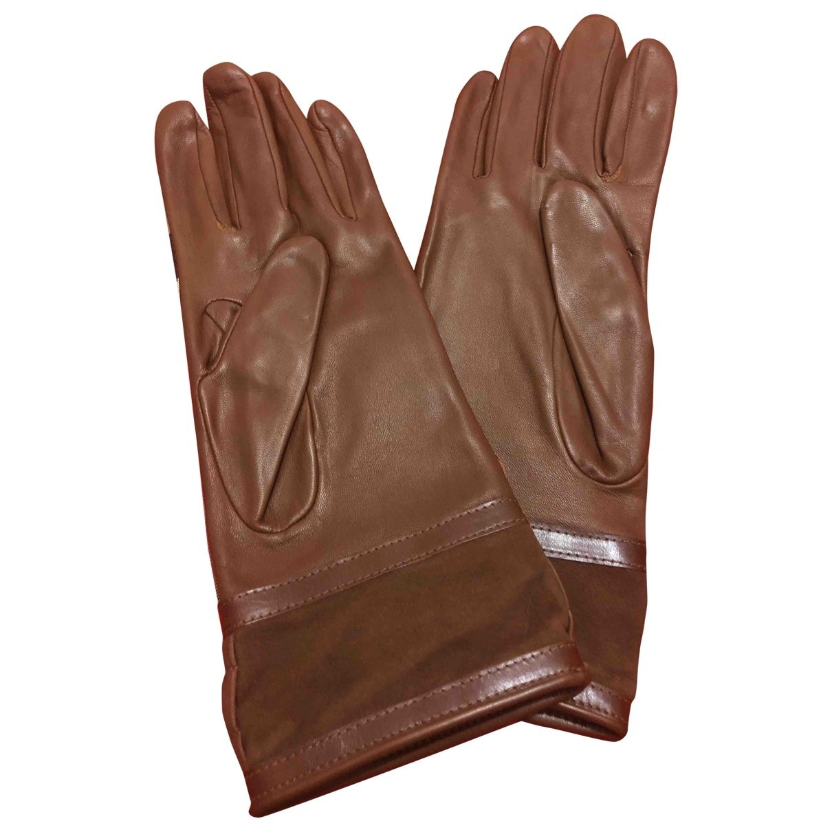 Burberry Brown Leather Gloves | Vestiaire Collective (Global)