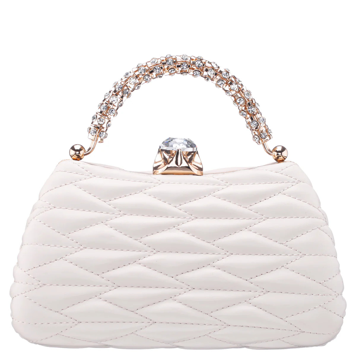 Womens Jacquel Beige Smooth PU Handle Bag | Nina Shoes | Nina Shoes