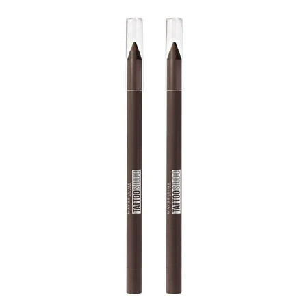 (2 Pack) Maybelline TattooStudio Sharpenable Gel Pencil Longwear Eyeliner Makeup, Bold Brown | Walmart (US)