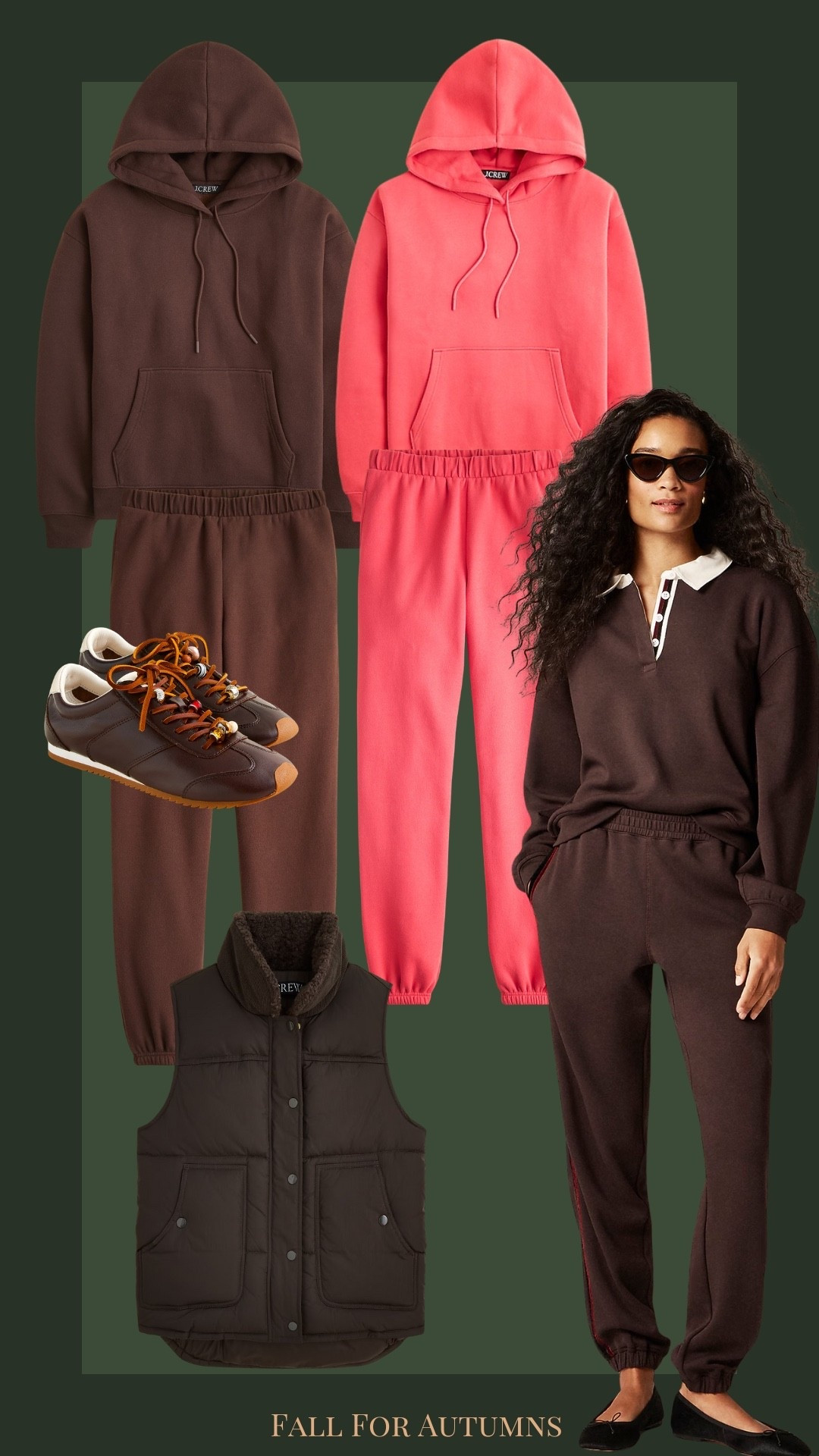 Jcrew Black Friday match g set, sweats, active, cozy, dark brown, warm pink, puffer vest

#LTKActive #LTKCyberWeek #LTKFindsUnder100