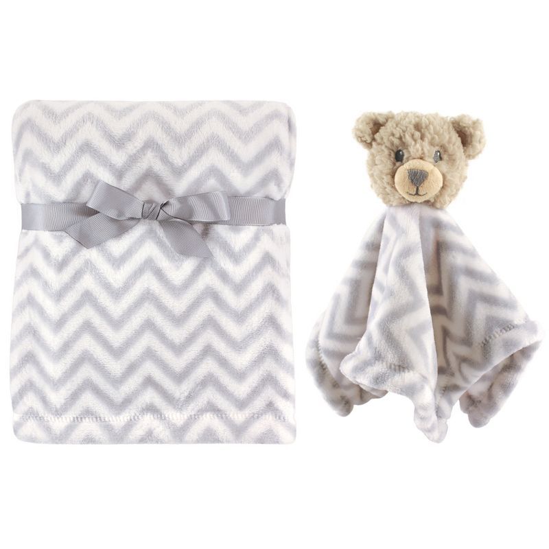 Hudson Baby Infant Plush Blanket with Security Blanket, Bear, One Size | Target