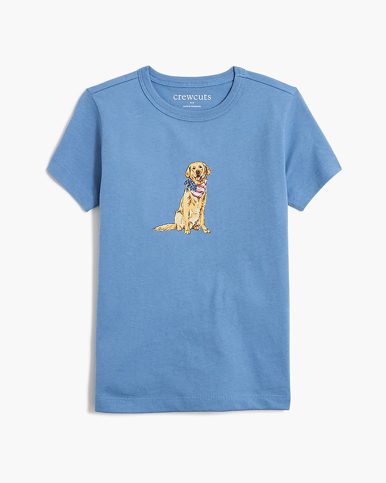 Boys' dog with patriotic bandana graphic tee | J.Crew Factory