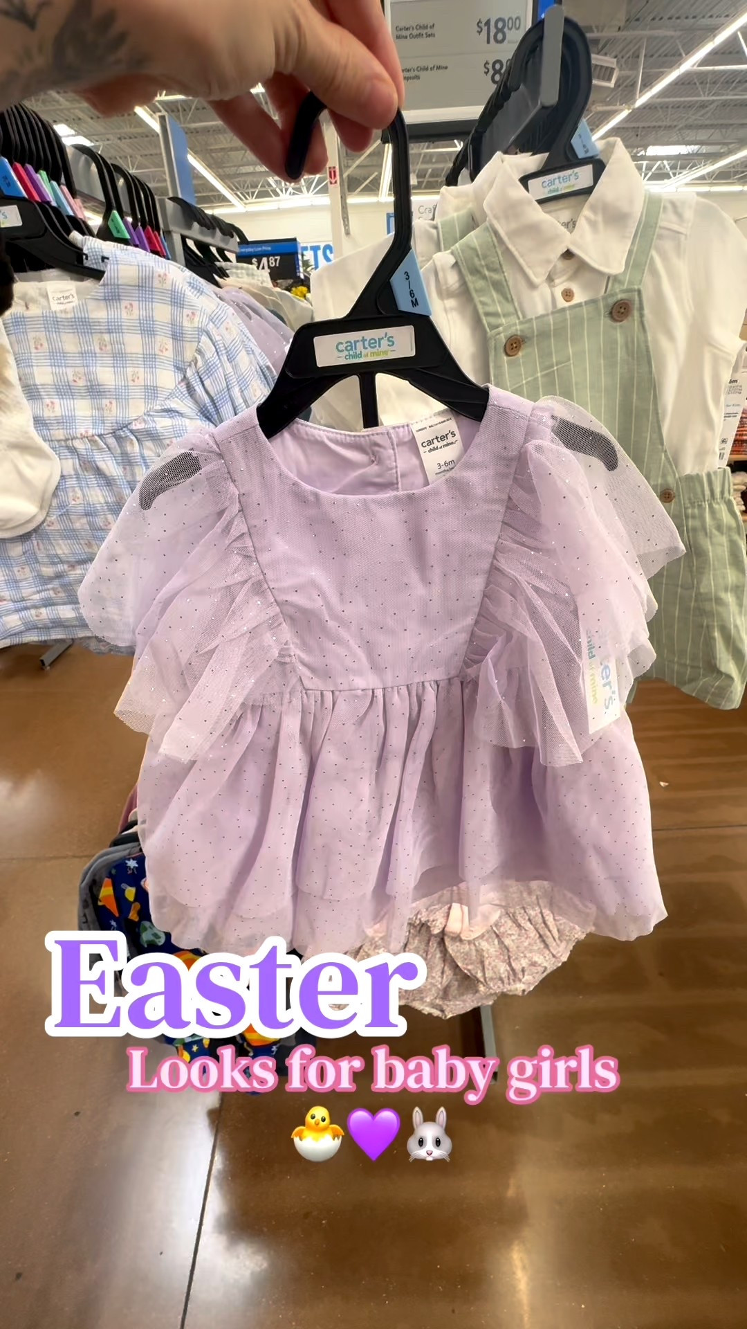 The flutter sleeves on the purple dress 😍 the little ruffle socks with the second outfit, and the baby blue plaid is giving cottage vibes 🥹 omg these are absolutely precious!! 💜 #babygirloutfits #babygirlstyle #easteroutfits #girlmom #springfashion 

#LTKmomlife #LTKBaby #LTKKids