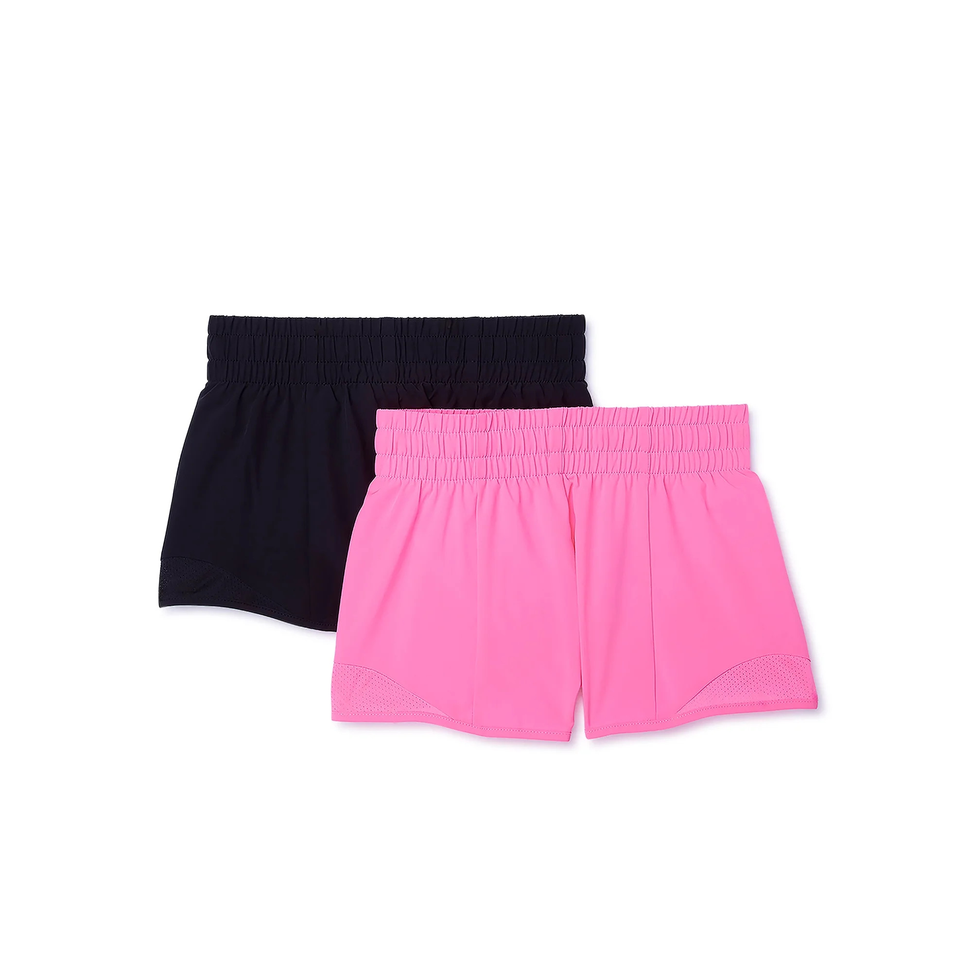 Athletic Works Girls Athletic Running Shorts, 2-Pack, Sizes 4-18 & Plus | Walmart (US)