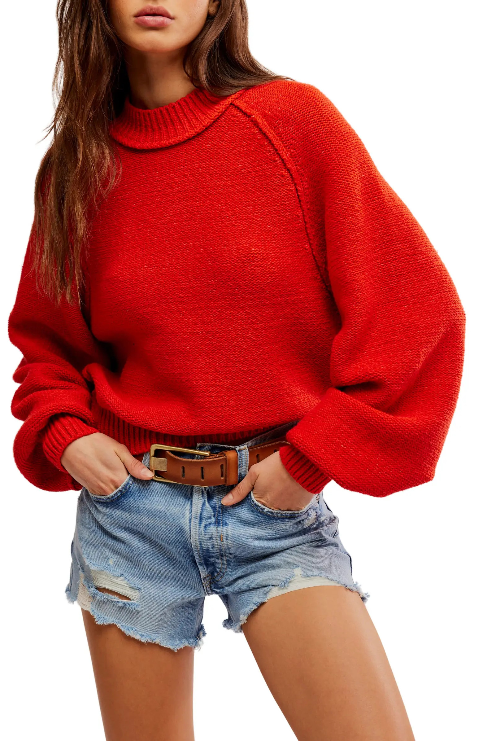 Free People Riley Mock Neck Sweater | Nordstrom | Nordstrom