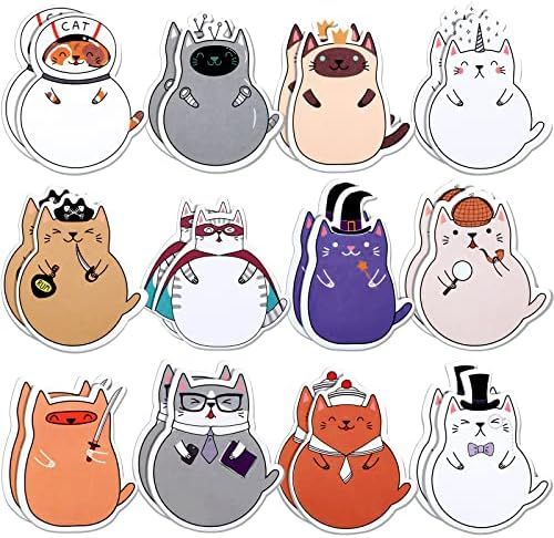 24 Pads Cat Sticky Notes Funny Cat Note Pads Self-Stick Cartoon Sticky Note Pad Cute Theme Cat wi... | Amazon (US)
