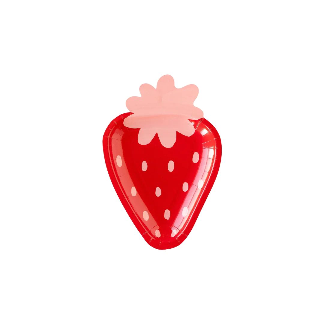 Strawberry Shaped Paper Plates | Ellie and Piper