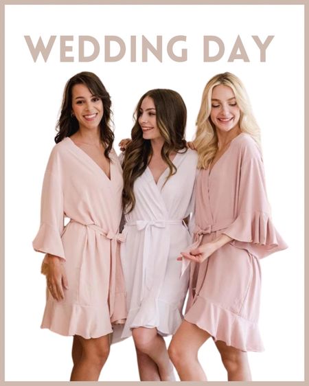 Bridesmaid robes. Bride robe. Getting ready photos. Pink bridesmaid robes. Bridesmaid proposal. Bridesmaid gifts.

#LTKwedding #LTKunder50 #LTKGiftGuide