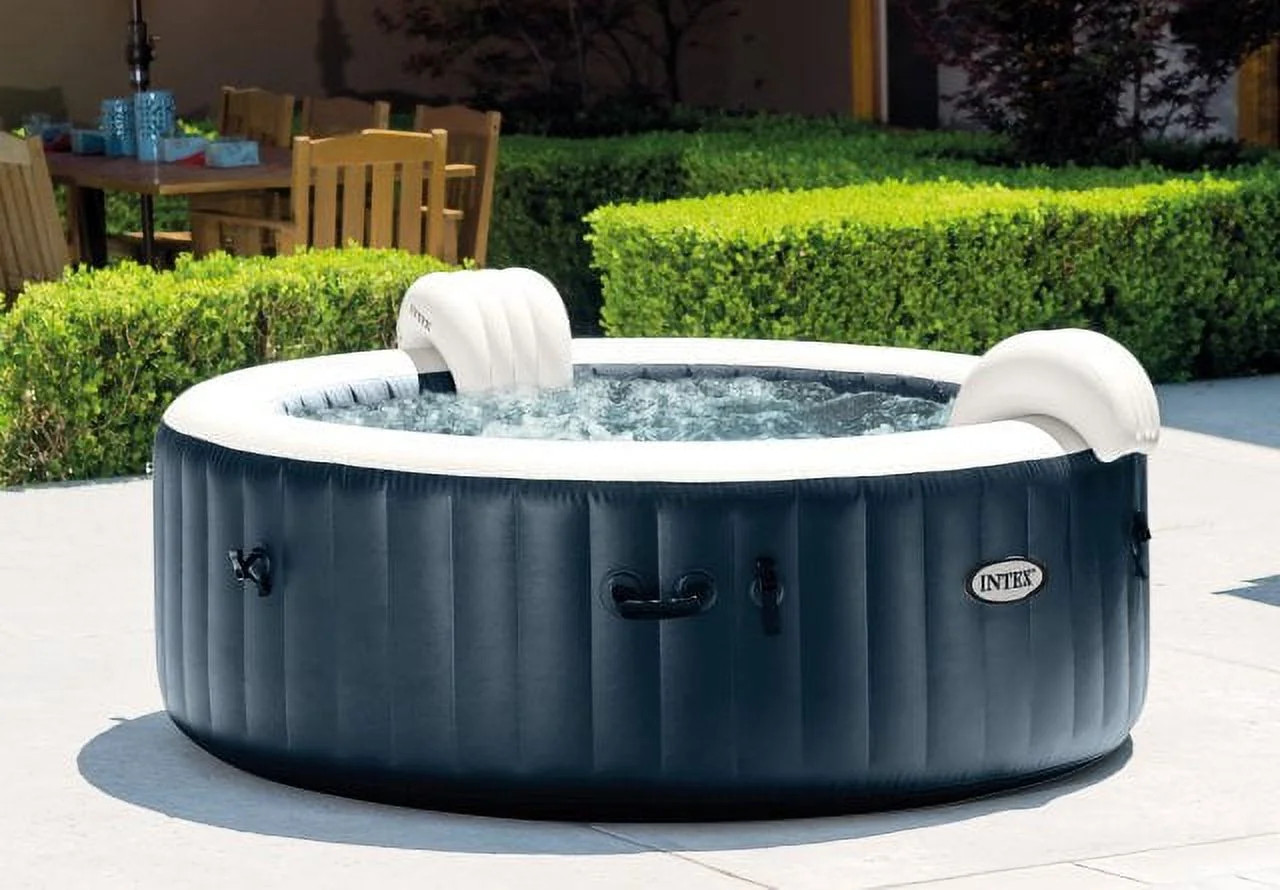 INTEX PureSpa™ Plus Bubble Inflatable Hot Tub Set - 4 Person Spa with Energy Efficient Spa Cove... | Walmart (US)