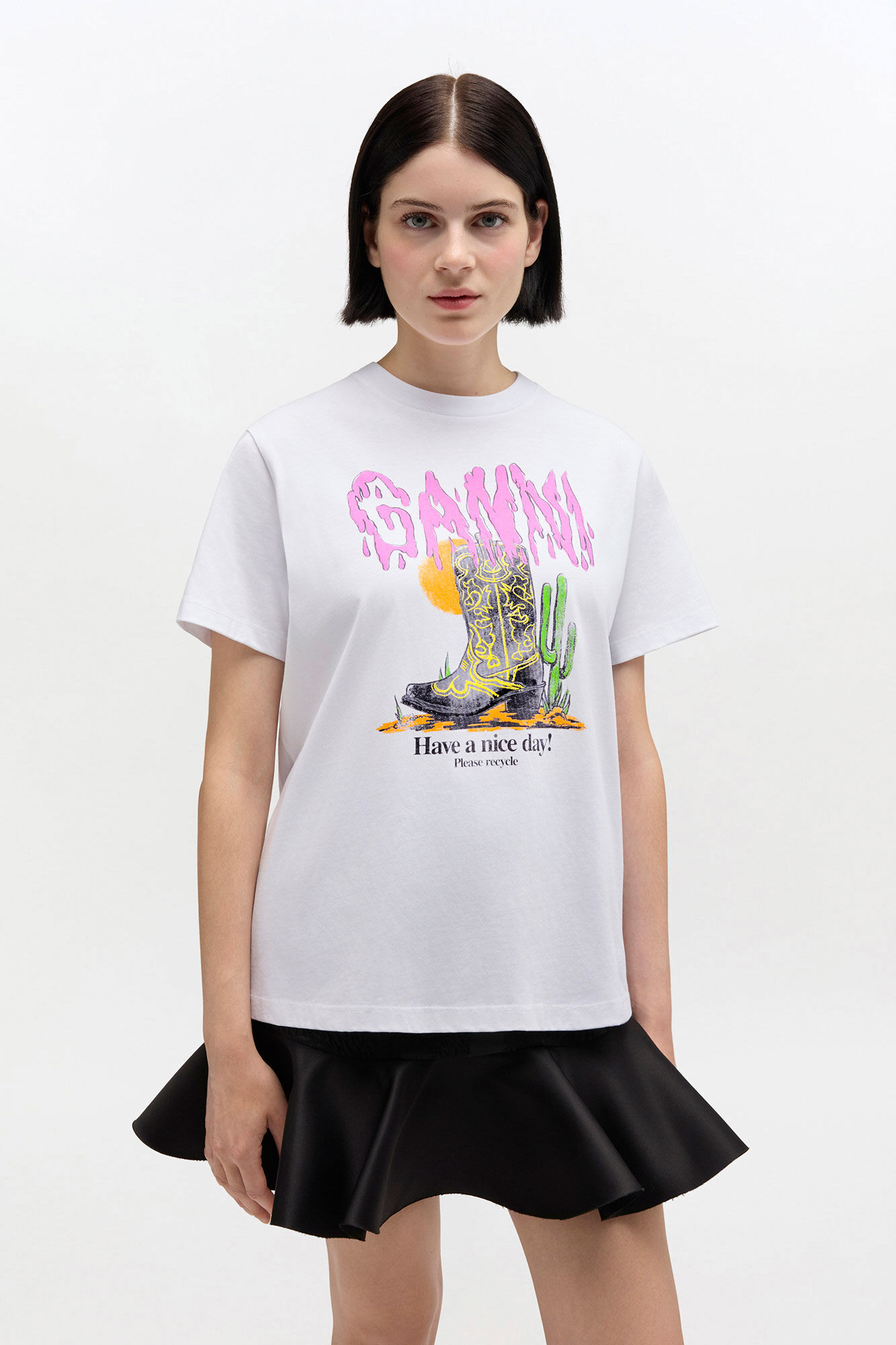 White Western Boot Print T-shirt
        
    



    Product price

    
    $180





    Exten... | Ganni