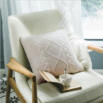 Losoto Square Cotton Pillow Cover August Grove® Color: Cream | Wayfair North America