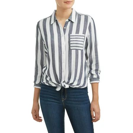 Women's Button Front Top | Walmart (US)