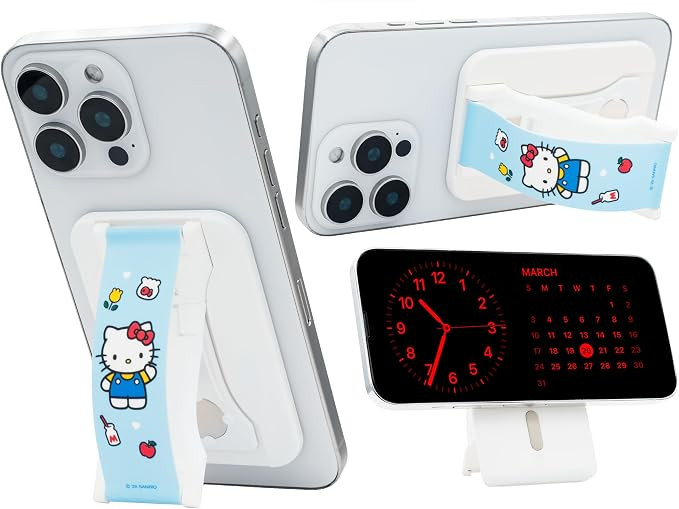 Hello Kitty® - White MagSafe Compatible Magnetic Phone Grip with Kickstand – Silicone Phone St... | Amazon (US)