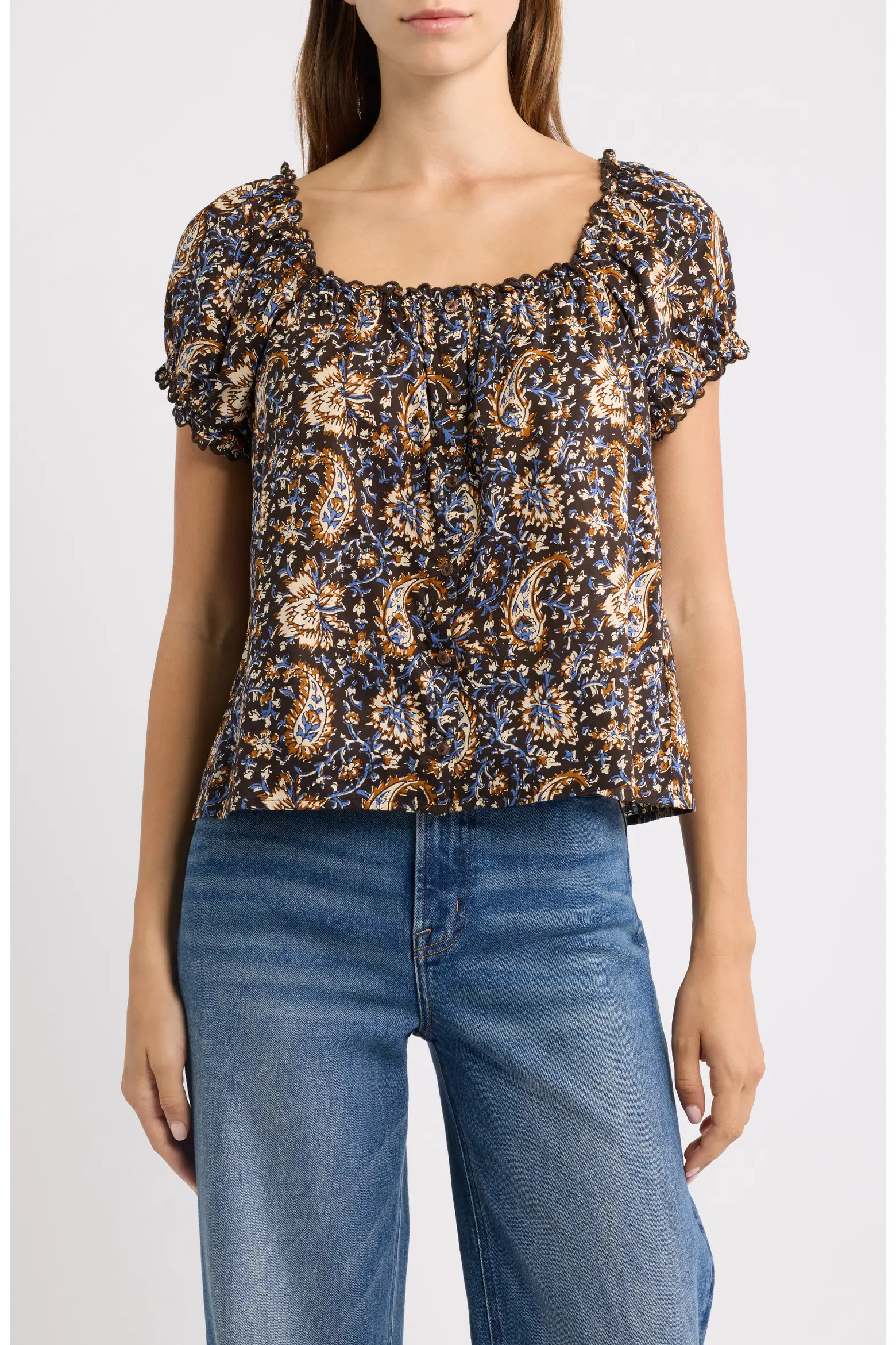 Madewell Paisley Cotton Top (Women) | Nordstrom | Nordstrom