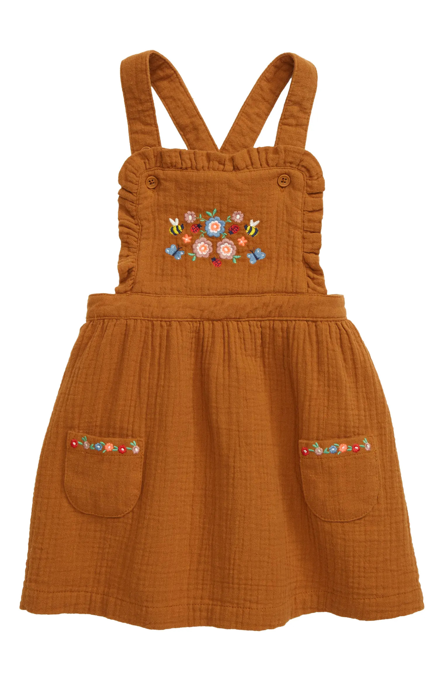 Pretty Embroidered Pinafore Dress | Nordstrom