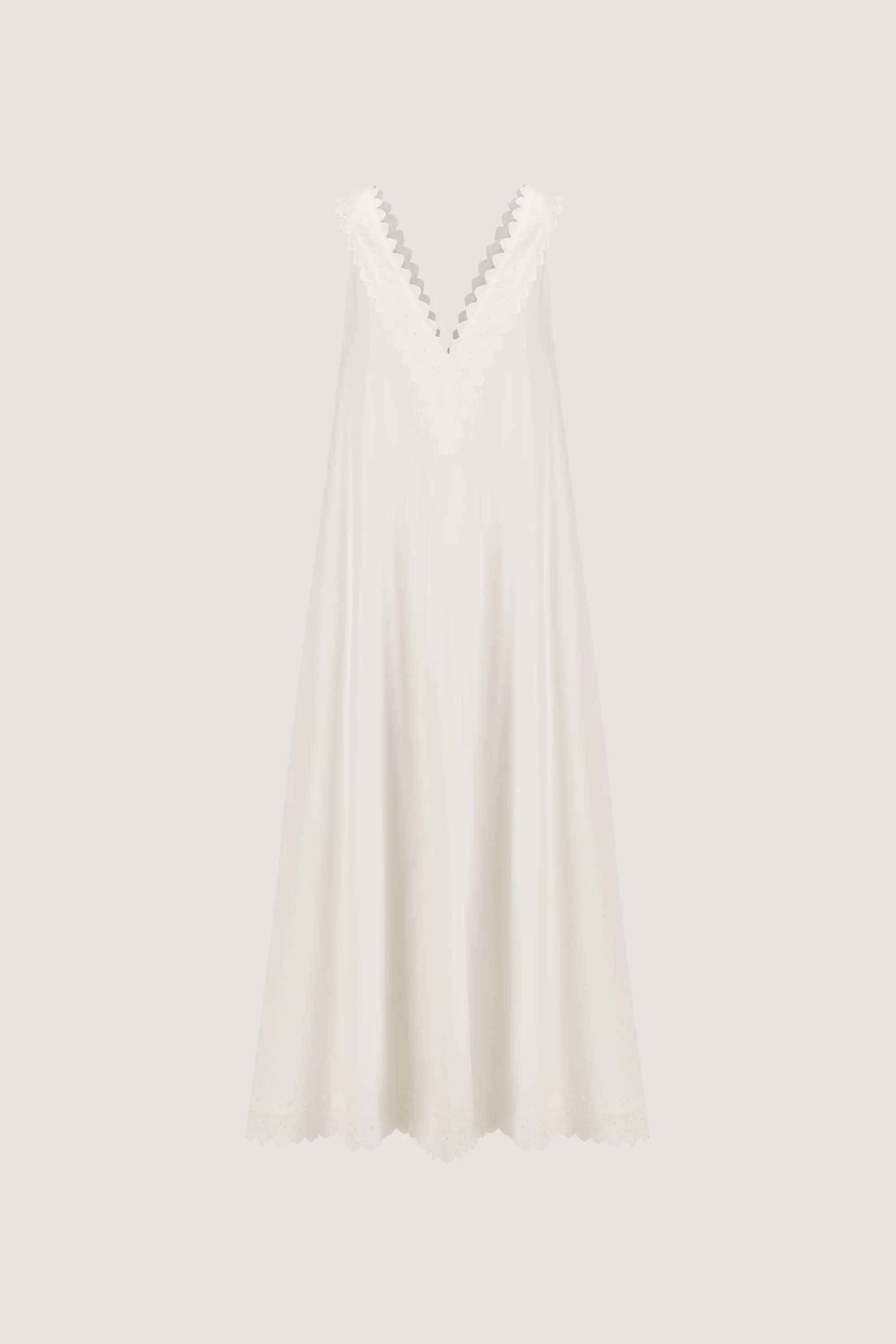 ANNABEL WHITE V NECK MIDI DRESS | DISSH